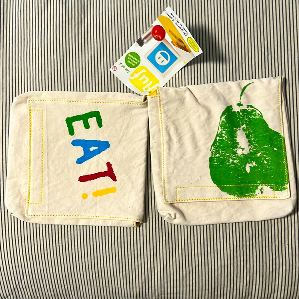 2 NWT Fluf Snack Packs Reusable Cotton